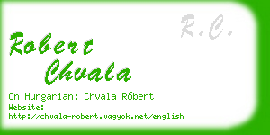 robert chvala business card